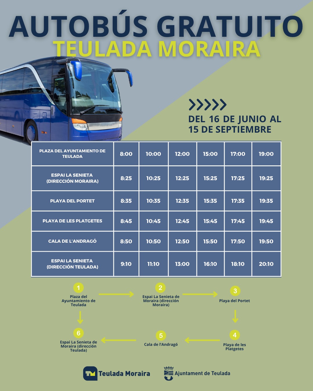 🚌 Gratis Moraira zomerbus 2025